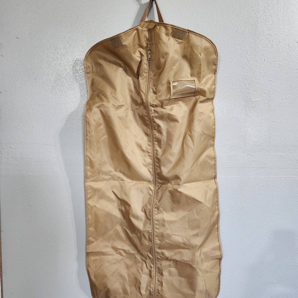 Burberry Tan Garment Bag Full Size Fold Up Nylon Carry Handles - Picture 6 of 8